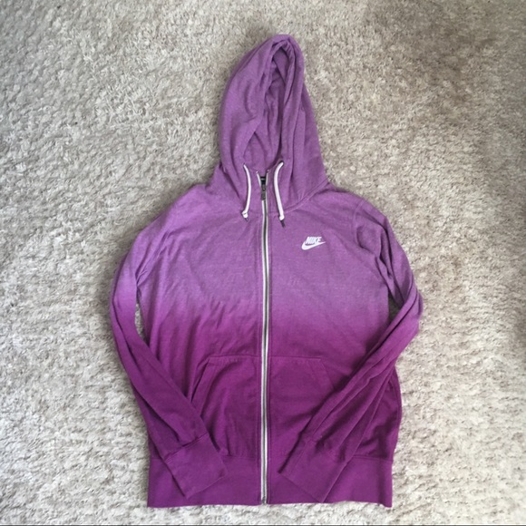 purple nike zip up hoodie